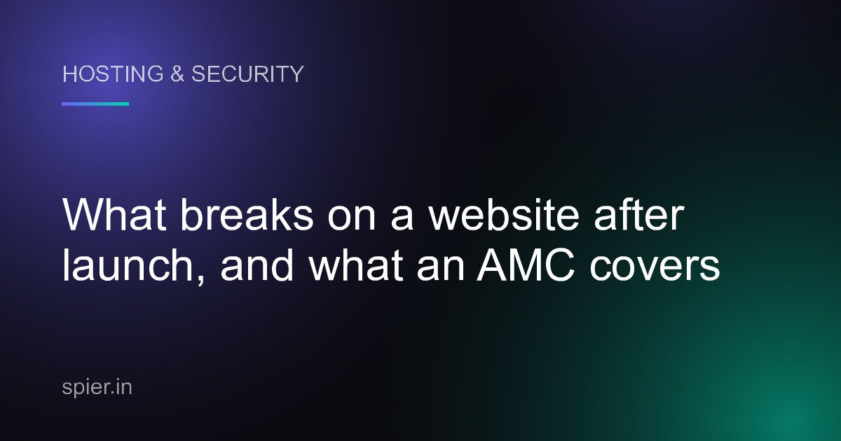 What breaks on a website after launch, and what an AMC covers