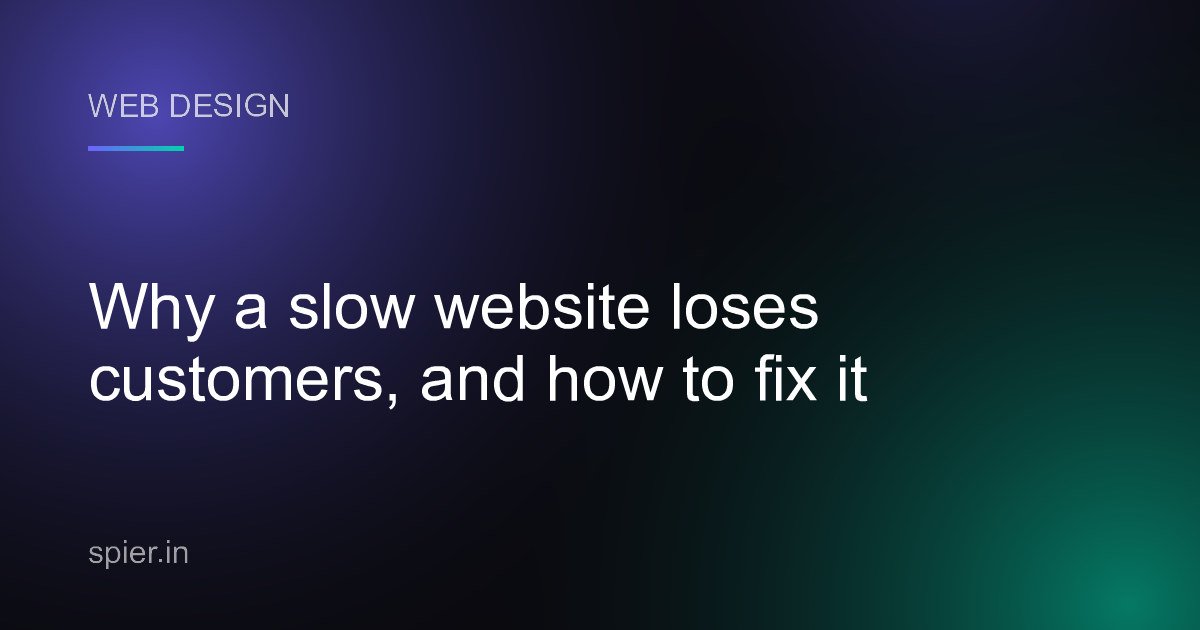 Why a slow website loses customers, and how to fix it